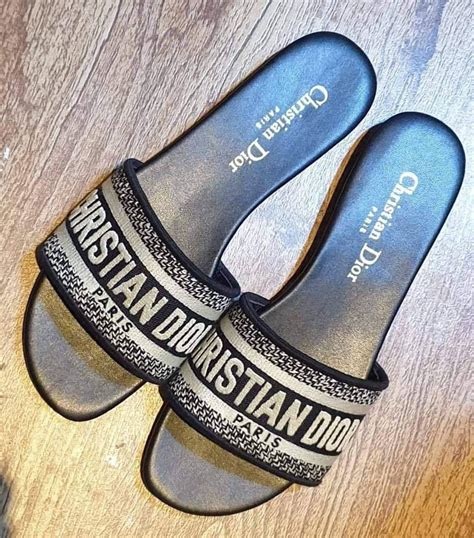 dior flat slides
